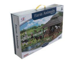 Zvířátka sada velká farma s doplňky plast v krabici 60x41x13,5cm
