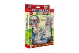 Teddies Vodolepky Moje první zvířátka farma pěnová sada se síťkou 12ks v krabici 19x27x5