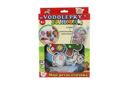 Teddies Vodolepky Moje první zvířátka farma pěnová sada se síťkou 12ks v krabici 19x27x5