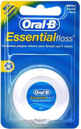 Oral-B Essential Floss voskovaná dentální nit 50 m