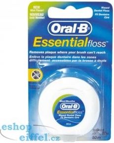 Oral-B Essential Floss voskovaná dentální nit 50 m