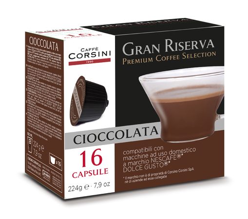Kapsle ČOKOLÁDA CAFFÉ CORSINI GRAN RISERVA 16 ks