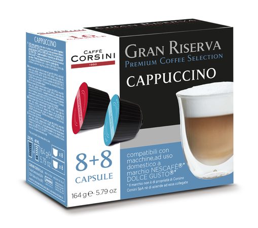 Kapsle CAPPUCINO CAFFÉ CORSINI GRAN RISERVA 16 ks