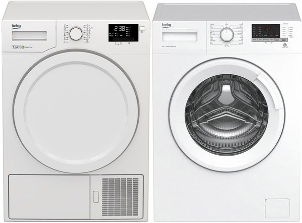 SET sušička prádla BEKO DPY 7405 XHW3 + pračka WRE7512XWW