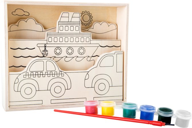 Small Foot Dřevěný barevný 3D obrázek doprava