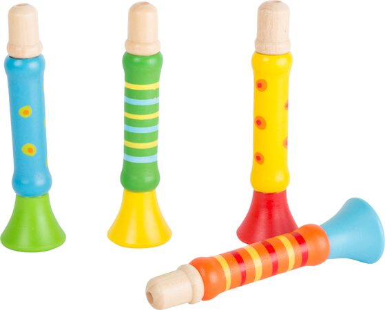 small foot Dřevěná trumpetka 1ks zelená