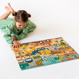 Petit Collage Podlahové puzzle stavba ve městě - poškozený obal