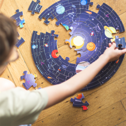 Bigjigs Toys Kulaté podlahové puzzle sluneční soustava 50 dílků