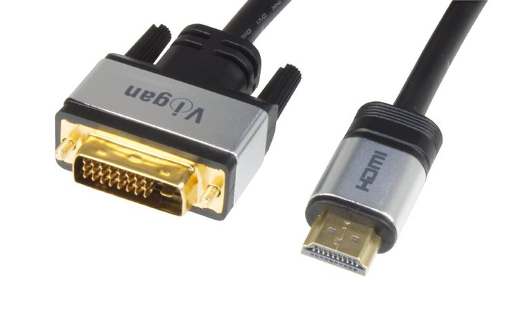 Propojovací kabel  HDMI A - DVI 24+1 M/M, 1m VIGAN