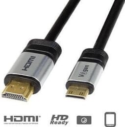 Propojovací kabel  HDMI mini C - HDMI A M/M, 1m VIGAN