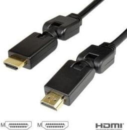 Propojovací kabel  HDMI A - HDMI A M/M, úhlový konektor 360°, 5m VIGAN