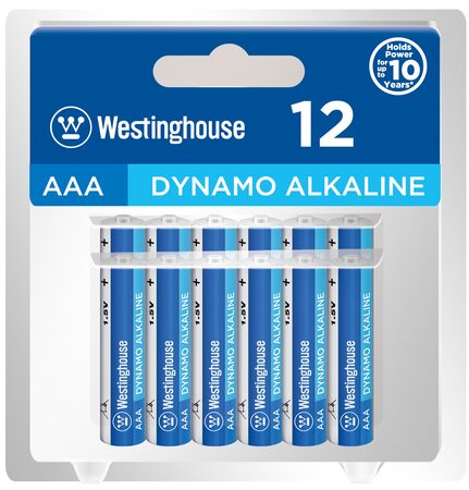 Baterie alkalická Westinghouse AAA/LR3 1,5V Dynamo alkalická, blistr 12ks