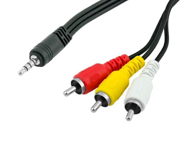 Propojovací kabel Jack 3,5mm (M) - 3xRCA Cinch (M), 1m VIGAN