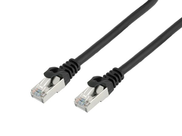 Patch kabel SSTP RJ45-RJ45, CAT6 0,5m černá