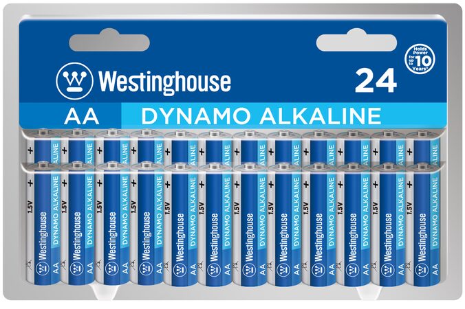 Baterie alkalická Westinghouse AA/LR6 1,5V Dynamo alkalická, blistr 24ks