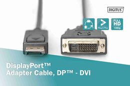 Kabel Digitus DP/M- DVI (24+1)/M 2m - černý