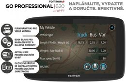 Navigace TomTom GO Professional 520 EU, Wifi, LIFETIME mapy