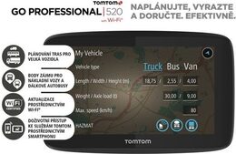 Navigace TomTom GO Professional 520 EU, Wifi, LIFETIME mapy