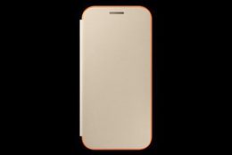Pouzdro na mobil flipové Samsung Neon flip na Galaxy A8 2018 (EF-FA530P) - zlaté