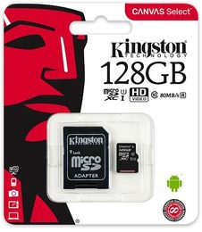 Paměťová karta Kingston Canvas Select SDXC 128GB UHS-I U1 (80R/10W)