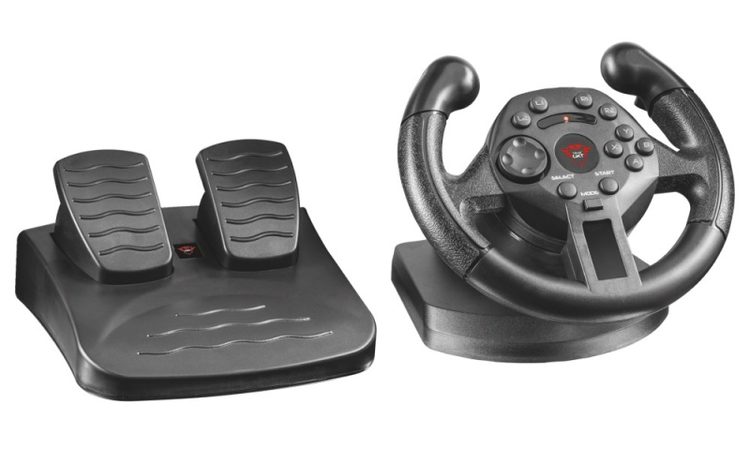 Volant Trust Compact Racing Wheel / 2 pedály / 100° / feedback / 13 tlaeítek / USB