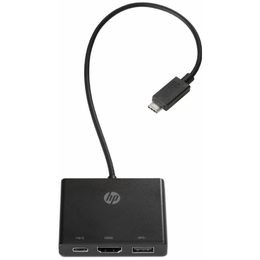 Kabel HP USB-C/HDMI, USB 3.0, USB-C - černý