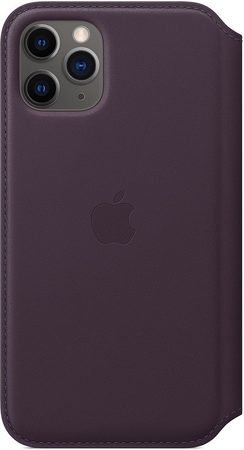 Pouzdro na mobil flipové Apple Leather Folio pro iPhone 11 Pro - lilkové