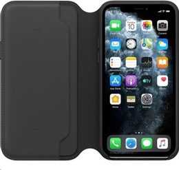 Pouzdro na mobil flipové Apple Leather Folio pro iPhone 11 Pro - lilkové