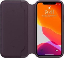 Pouzdro na mobil flipové Apple Leather Folio pro iPhone 11 Pro - lilkové
