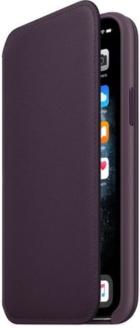 Pouzdro na mobil flipové Apple Leather Folio pro iPhone 11 Pro - lilkové