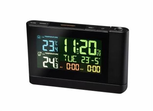 Bresser Projection Clock with Color Display-black