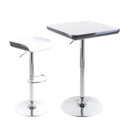 Barový stolek G21 Whieta plastový white/black