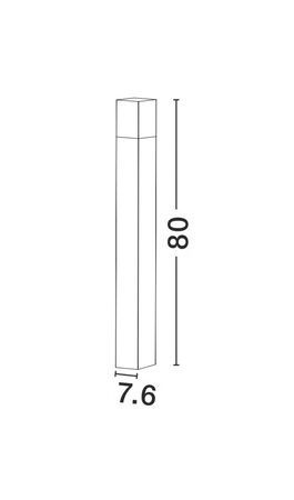 Svítidlo Nova Luce 71371101 STICK FLOOR GREY zahradní sloupek, IP 54, E27