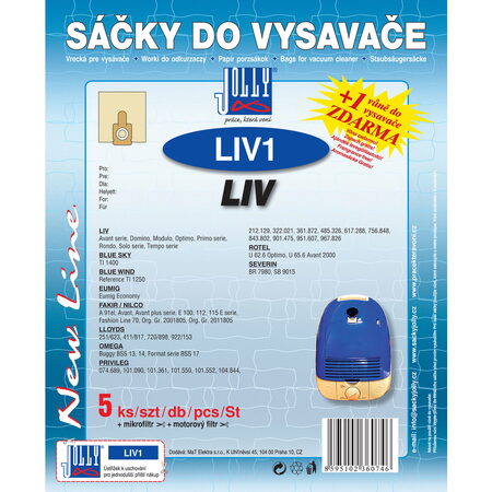 LIV 1 SÁČEK DO VYSAVAČE JOLLY