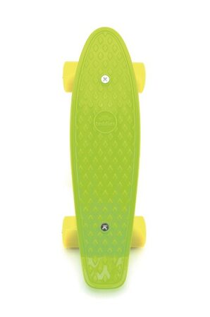 TEDDIES GREEN Skateboard - pennyboard 43cm, nosnost 60kg plastové osy, zelená, žlutá kola