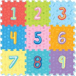 Pěnové puzzle číslice 9ks 32x32cm 10m+