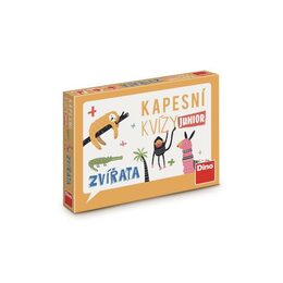 Kapesní kvízy junior - Zvířata cestovní společenská hra CZ verze v krabičce 14x10x2cm