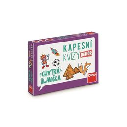 Kapesní kvízy junior - Chytrá hlavička cestovní společenská hra CZ verze v krabičce 14x10x2cm