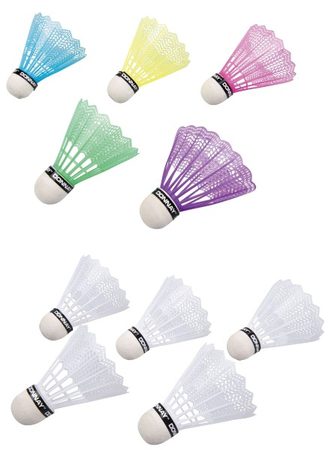 Teddies plast 5ks Míčky/Košíčky na badminton v tubě, 2 barvy 6x19x6cm