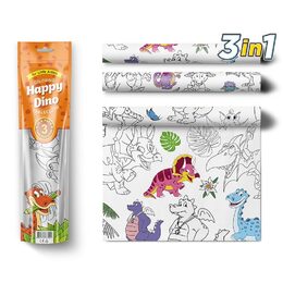 PEXI Malovací ubrusy 3 ks Šťastní Dinosauři Happy Dino