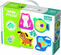Puzzle Trefl Baby Zvířata 4 x 2 dílků v krabici 27x19x6cm 12m+