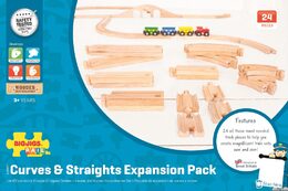 Bigjigs Rail Dřevěné koleje sada 24 dílů - poškozený obal