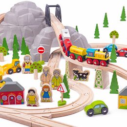 Bigjigs Rail Dřevěná vláčkodráha horská cesta 112 dílů