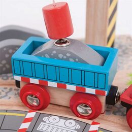 Bigjigs Rail Jeřáb se štěrkem