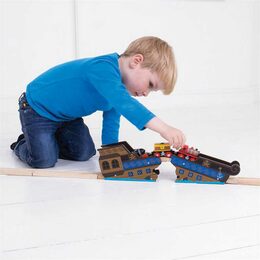 Bigjigs Rail Most vrak lodi Poškozený obal