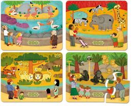 Vilac Dřevěné puzzle Zoo