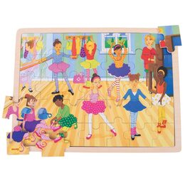 Bigjigs Toys Dřevěné puzzle baletky 35 dílků