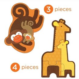 Petit Collage První puzzle mláďata safari