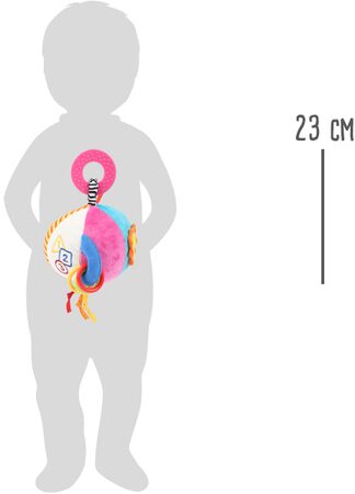 Small Foot Plyšové chrastítko balónek růžové