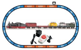 Piko Startovací sada Nákladní vlak s parní lokomotivou BR 55 (G 7.1) DB III - 57123